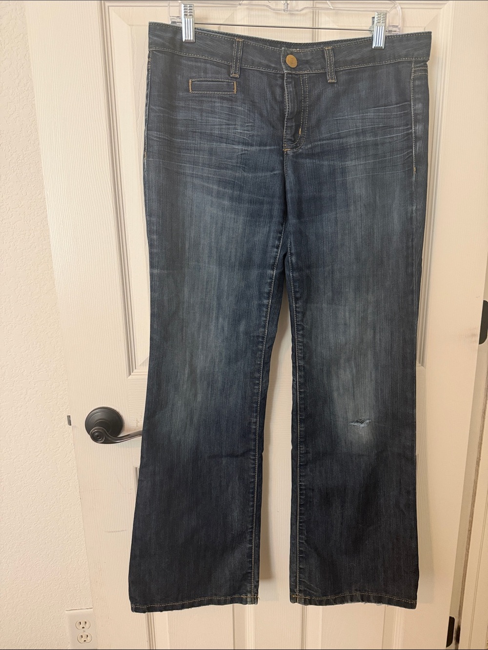 Ann Taylor Women's Dark Wash Wide Leg Jeans - Blue